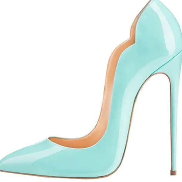 Women's Sexy Ombre Patent Leather Stiletto High Heels - Elegant Red Gradient Pointed Toe Pumps for Parties, Weddings, and Special Occasions