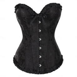 Women's Shapewear Pure Color Corsets Punk & Gothic Carnival Date Club Lace Breathable Bandeau Short Sleeve Summer Spring Home Outfits