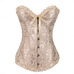 Women's Shapewear Pure Color Corsets Punk & Gothic Carnival Date Club Lace Breathable Bandeau Short Sleeve Summer Spring Home Outfits