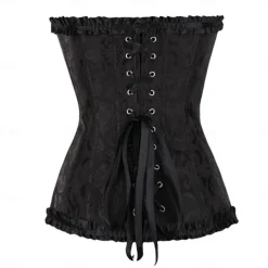 Women's Shapewear Pure Color Corsets Punk & Gothic Carnival Date Club Lace Breathable Bandeau Short Sleeve Summer Spring Home Outfits