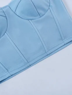 Women's Shapewear Pure Color Corsets Street Date Going out Breathable Bandeau Sleeveless Backless Summer Spring Home Outfits