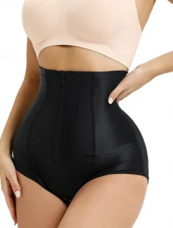 Women's Shapewear Shaping Panty MeshNightwearNylon Solid Colored Black Beige Spring & Summer Fall & Winter