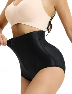 Women's Shapewear Shaping Panty MeshNightwearNylon Solid Colored Black Beige Spring & Summer Fall & Winter