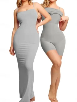 Women's Shapewear Shaping Panty MeshNightwearNylon Solid Colored Black Gray Spring & Summer Fall & Winter