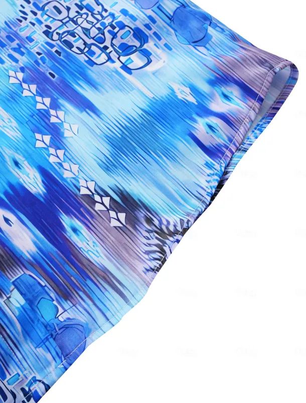 Women's Shirt Basic Buttons Print Long Sleeve Regular Tops Casual Pink Blue Green Spring Fall