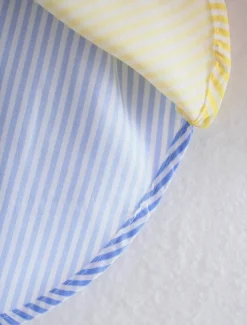 Women's Shirt Blouse Casual Color Block Striped Buttons Pocket Print Long Sleeve Regular Tops Shirt Collar Daily Pink Blue Spring & Summer