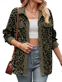 Women's Shirt Jacket Shacket Warm Breathable Buttons Pocket Print Casual Plaid Vacation Street Daily Wear Going out Single Breasted Regular Turndown Regular Fit Long Sleeve Outerwear Pink Blue Brown