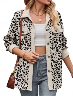 Women's Shirt Jacket Shacket Warm Breathable Buttons Pocket Print Casual Plaid Vacation Street Daily Wear Going out Single Breasted Regular Turndown Regular Fit Long Sleeve Outerwear Pink Blue Brown