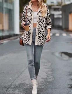 Women's Shirt Jacket Shacket Warm Breathable Buttons Pocket Print Casual Plaid Vacation Street Daily Wear Going out Single Breasted Regular Turndown Regular Fit Long Sleeve Outerwear Pink Blue Brown