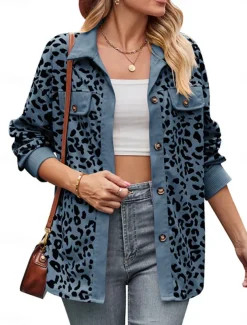 Women's Shirt Jacket Shacket Warm Breathable Buttons Pocket Print Casual Plaid Vacation Street Daily Wear Going out Single Breasted Regular Turndown Regular Fit Long Sleeve Outerwear Pink Blue Brown