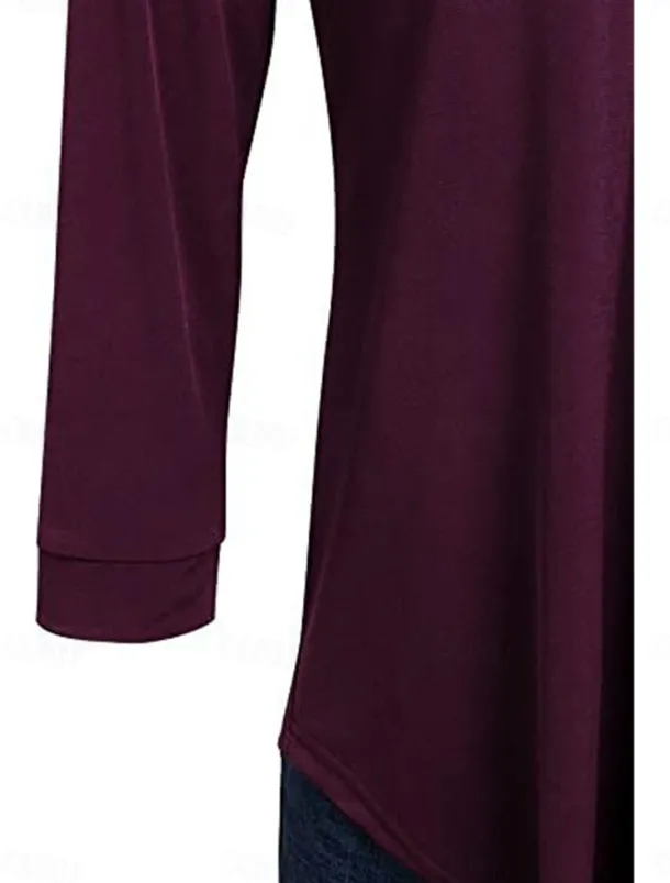 Women's Shirt Solid Color Elegant Stylish Basic 3/4 Length Sleeve V Neck Regular Tops Daily Black Wine Blue Green Spring Fall