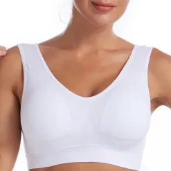 Women's Shockproof Sports Bra Light Support Plus Size Bralette Removable Pad Nylon Spandex Yoga Fitness Gym Workout 10 Colors Breathable Lightweight Soft Padded Home Outfits