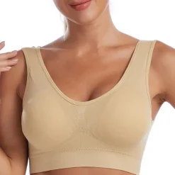 Women's Shockproof Sports Bra Light Support Plus Size Bralette Removable Pad Nylon Spandex Yoga Fitness Gym Workout 10 Colors Breathable Lightweight Soft Padded Home Outfits