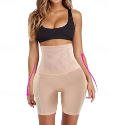 Women's Short Leggings Mesh Butt Lift High Waist Yoga Shorts Black Beige Sports Activewear Stretchy Slim