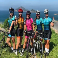 Women's Short Sleeve Cycling Jersey with Shorts Triathlon Tri Suit Summer Polyester Black / Yellow Black / Orange Red / Silver Bike Clothing Suit Breathable Quick Dry Back Pocket Sweat wicking Sports