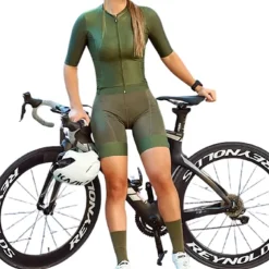 Women's Short Sleeve Triathlon Tri Suit Cycling Jersey with Shorts 3D Pad Summer Spandex Polyester Polka Dot Plaid Checkered Bike Clothing Suit Breathable Quick Dry Moisture Black / Red Green Black