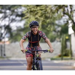 Women's Short Sleeve Triathlon Tri Suit Cycling Jersey with Shorts 3D Pad Summer Spandex Polyester Polka Dot Plaid Checkered Bike Clothing Suit Breathable Quick Dry Moisture Black / Red Green Black