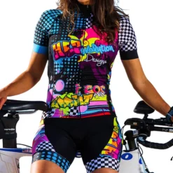 Women's Short Sleeve Triathlon Tri Suit Cycling Jersey with Shorts 3D Pad Summer Spandex Polyester Polka Dot Plaid Checkered Bike Clothing Suit Breathable Quick Dry Moisture Black / Red Green Black