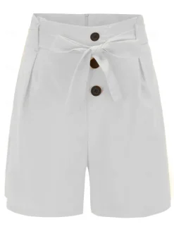 Women's Shorts Casual Daily Short Plain Breathability Comfortable Inelastic Weekend Black White Yellow Red Summer Regular Fit