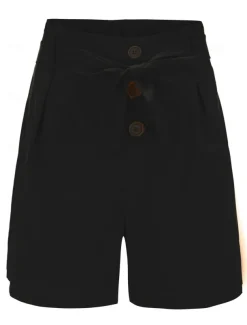 Women's Shorts Casual Daily Short Plain Breathability Comfortable Inelastic Weekend Black White Yellow Red Summer Regular Fit