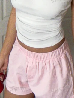 Women's Shorts Chinos Vacation Fashion Streetwear Short High Waist Stripe Pocket Elastic Waistband Printing Comfy Soft Comfortable Micro-elastic Outdoor Vacation Street Yellow Pink Blue Gray Summer