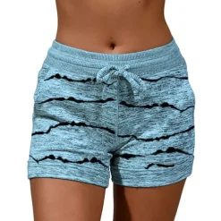 Women's Shorts Elastic Waist Soft Lounge Shorts Casual Shorts with Pocket
