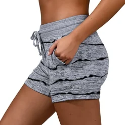 Women's Shorts Elastic Waist Soft Lounge Shorts Casual Shorts with Pocket