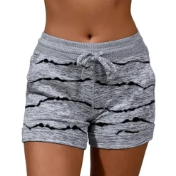 Women's Shorts Elastic Waist Soft Lounge Shorts Casual Shorts with Pocket