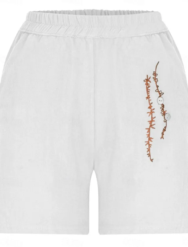 Women's Shorts Solid Color Chinos Fashion Basic Short Medium Waist Plain Pocket Elastic Waist Comfort Outdoor Micro-elastic Vacation Street Causal Army Green Black White Blue Summer Regular Fit