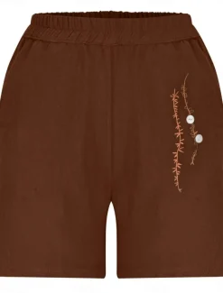 Women's Shorts Solid Color Chinos Fashion Basic Short Medium Waist Plain Pocket Elastic Waist Comfort Outdoor Micro-elastic Vacation Street Causal Army Green Black White Blue Summer Regular Fit