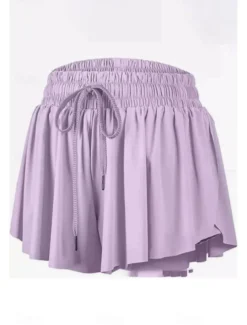 Women's Shorts Workout Pants Streetwear Casual Short Natural Plain Elastic Drawstring Design Quick Dry Breathability Comfortable Micro-elastic Sports Weekend Magenta Apricot Grey Black Summer Regular