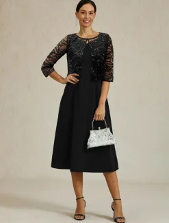 Women's Shrugs Graphic Abstract Elegant Stylish Formal Crew Neck Black Summer