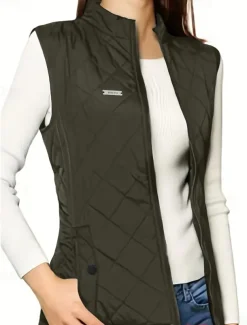 Women's Shrugs Sleeveless Turtleneck Black Army Green Blue Brown Spring Fall Winter