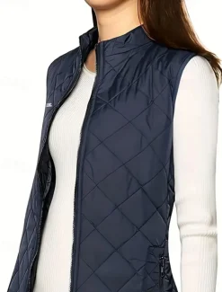 Women's Shrugs Sleeveless Turtleneck Black Army Green Blue Brown Spring Fall Winter