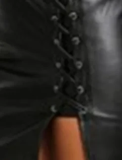 Women's Skirt Bodycon Midi High Waist Skirts Drawstring Solid Colored Street Daily Spring & Summer Elegant Fashion Casual Wine Black Dark Red Blue