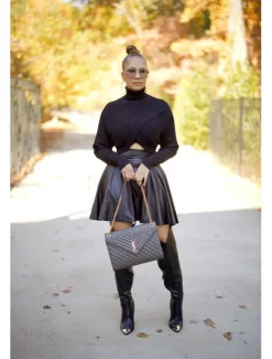 Women's Skirt Fashion Carnival Costumes Ladies Mini Skirts Solid Colored Pleated Carnival Homecoming Black Red Brown Spring & Fall PU Leather