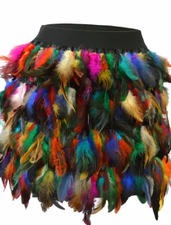 Women's Skirt Mini Skirts Color Block Solid Colored Carnival Party Fall & Winter Fashion Long Carnival Costumes Ladies Black Blue Purple Fuchsia