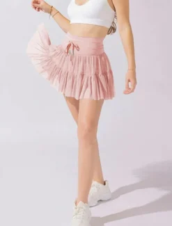 Women's Skirt Tutu Fashion Casual Mini High Waist Skirts Solid Colored Casual Daily Weekend Apricot Black White Pink Summer Polyester