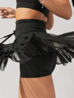 Women's Skirt Tutu Fashion Casual Mini High Waist Skirts Solid Colored Casual Daily Weekend Apricot Black White Pink Summer Polyester