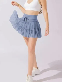 Women's Skirt Tutu Fashion Casual Mini High Waist Skirts Solid Colored Casual Daily Weekend Apricot Black White Pink Summer Polyester