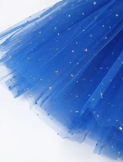 Women's Skirt Tutu Fashion Casual Shiny Mini High Waist Skirts Solid Colored Sparkle Tulle Vacation Date Black Yellow Pink Red Summer Tulle