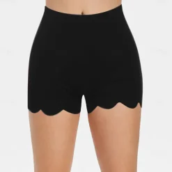 Women's Slim Shorts Fashion Short Plain Tummy Control Butt Lift Comfort High Elasticity Casual Daily Black White Beige Skinny