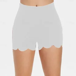 Women's Slim Shorts Fashion Short Plain Tummy Control Butt Lift Comfort High Elasticity Casual Daily Black White Beige Skinny