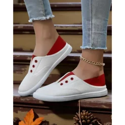 Women's Slip-On Canvas Shoes – Lightweight Shoes for Daily Casual Looks, Errands and Fall Adventures