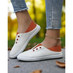 Women's Slip-On Canvas Shoes – Lightweight Shoes for Daily Casual Looks, Errands and Fall Adventures