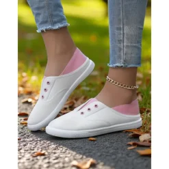 Women's Slip-On Canvas Shoes – Lightweight Shoes for Daily Casual Looks, Errands and Fall Adventures