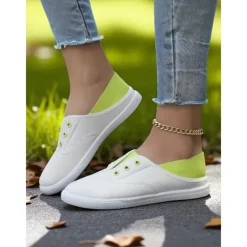 Women's Slip-On Canvas Shoes – Lightweight Shoes for Daily Casual Looks, Errands and Fall Adventures