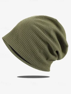 Women's Slouchy Beanie Hat with Textured Knit Design, Casual Lightweight Cap for Autumn and Winter Fashion