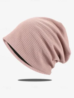 Women's Slouchy Beanie Hat with Textured Knit Design, Casual Lightweight Cap for Autumn and Winter Fashion