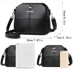 Women's Small Red Faux Leather Crossbody Bag – Minimalist Shoulder Purse with Adjustable Strap for Casual Outings and Daily Use